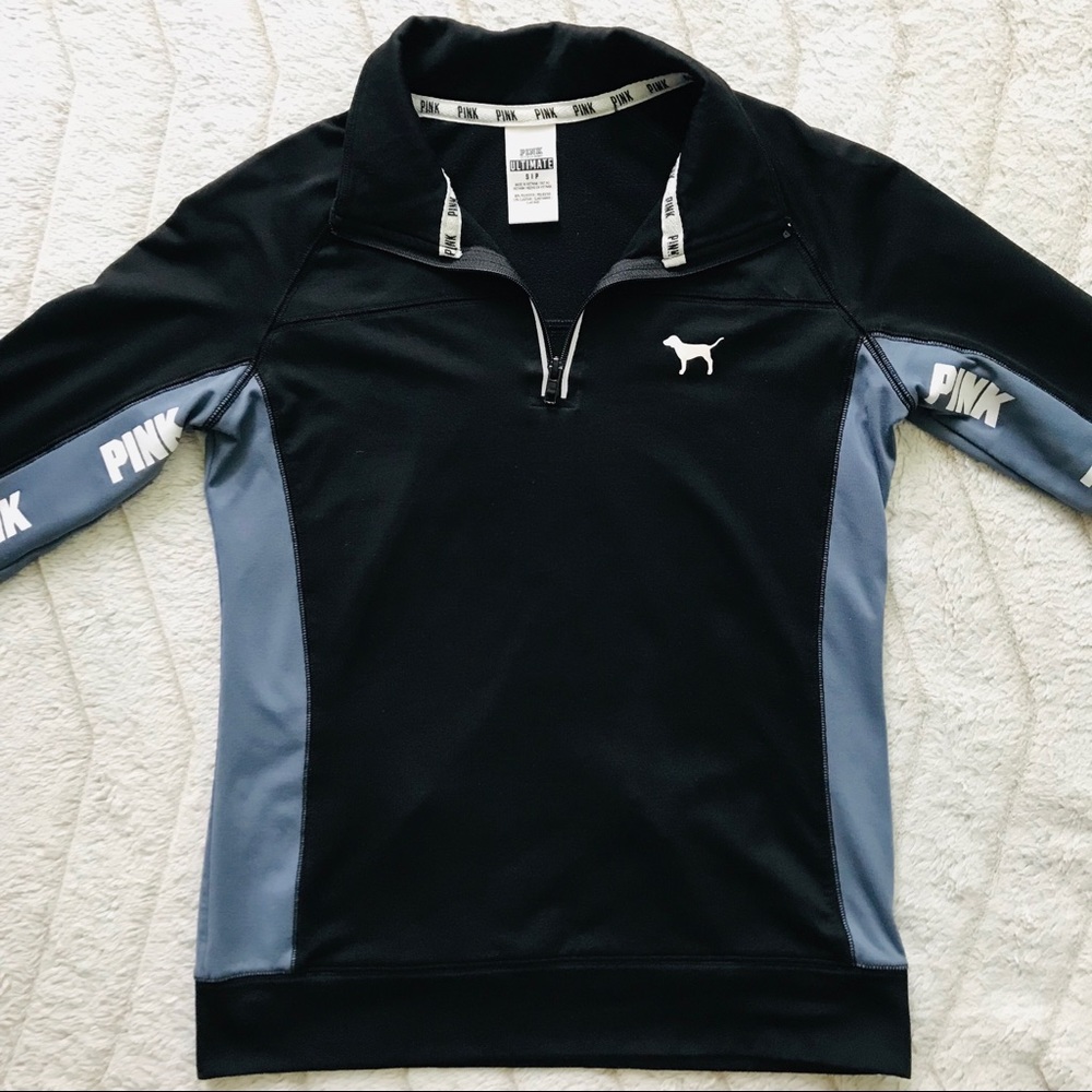VS PINK Black/Grey Ultimate Half-Zip